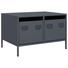 Mobile TV - HELLOSHOP26 - 68 x 50 x 43,5 cm - Acciaio laminato a freddo - 2 cassetti - Antracite