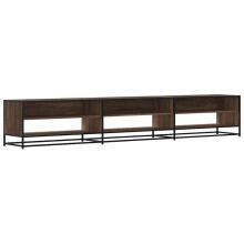 Mobile TV - HELLOSHOP26 - 270 x 40 x 46 cm - Rovere marrone - 6 ripiani - Metallo