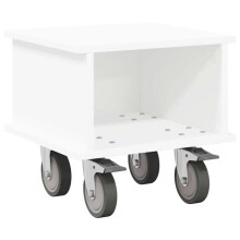 Mobile TV - HELLOSHOP26 - Supporto TV rettangolare - Legno ingegnerizzato bianco - 37x35x35 cm - Ripostiglio pratico