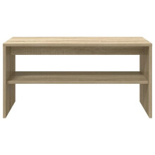 Mobile TV - HELLOSHOP26 - 80 x 40 x 40 cm - Doppia funzione (tavolino) - Legno ingegnerizzato rovere sonoma - Finitura opaca