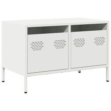 Mobile TV - HELLOSHOP26 - 68 x 39 x 43,5 cm - Acciaio laminato a freddo - Grigio opaco - 2 cassetti
