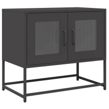 Mobile TV - HELLOSHOP26 - 68 x 39 x 60,5 cm - Acciaio laminato a freddo - Grigio opaco - Multifunzionale, grande capacità di stoccaggio