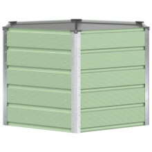 Jardinière - HELLOSHOP26 - 129 x 129 x 75 cm - Staal - Hexagonaal - Pastelgroen