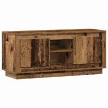 Mobile TV - HELLOSHOP26 - 102 x 35 x 45 cm - Legno ingegnerizzato - 2 porte - Possibilità di fissaggio a muro
