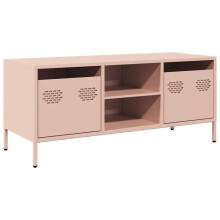 Mobile TV - HELLOSHOP26 - 101,5x39x43,5 cm - 2 compartimenti e 2 cassetti - Acciaio laminato - Piedini regolabili