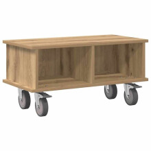 Mobile TV - HELLOSHOP26 - Rettangolo - Legno ingegnerizzato - Rovere artigianale - 68,5 x 35 x 35 cm