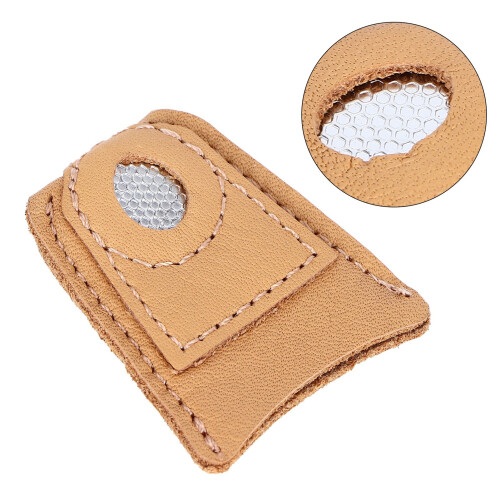 Sewing Finger Sleeve Thimble Leather Protector Medium for Household 1