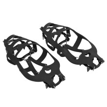 18 Spikes Bergstiefelketten für Wandern, Gehen, Klettern, Silikone-Stahl, Schwarz, M (35-42)