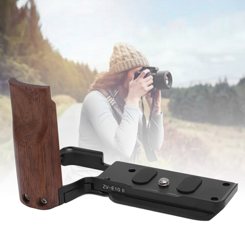 Vertical L-Shaped Camera Hand Grip For Zv-E10ii, Aluminum & Rosewood 7601391292987