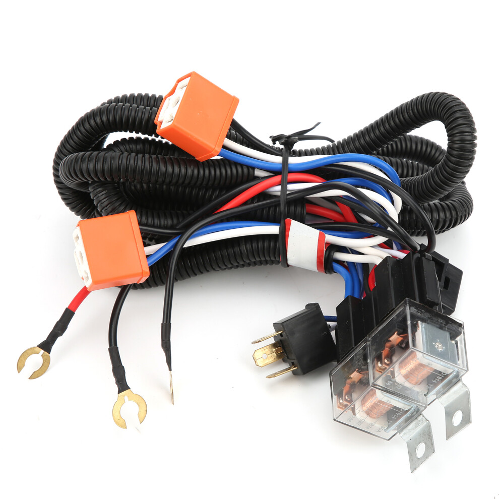 Waterproof 12V 80A Headlight Relay Wiring Harness Kit With Dc Cord 4351391865331