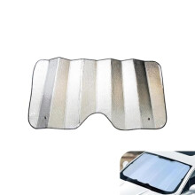 Car Windshield Sun Shade 55x27 Inch Reflective Silver Sunshade for Heat Protection Universal Fit