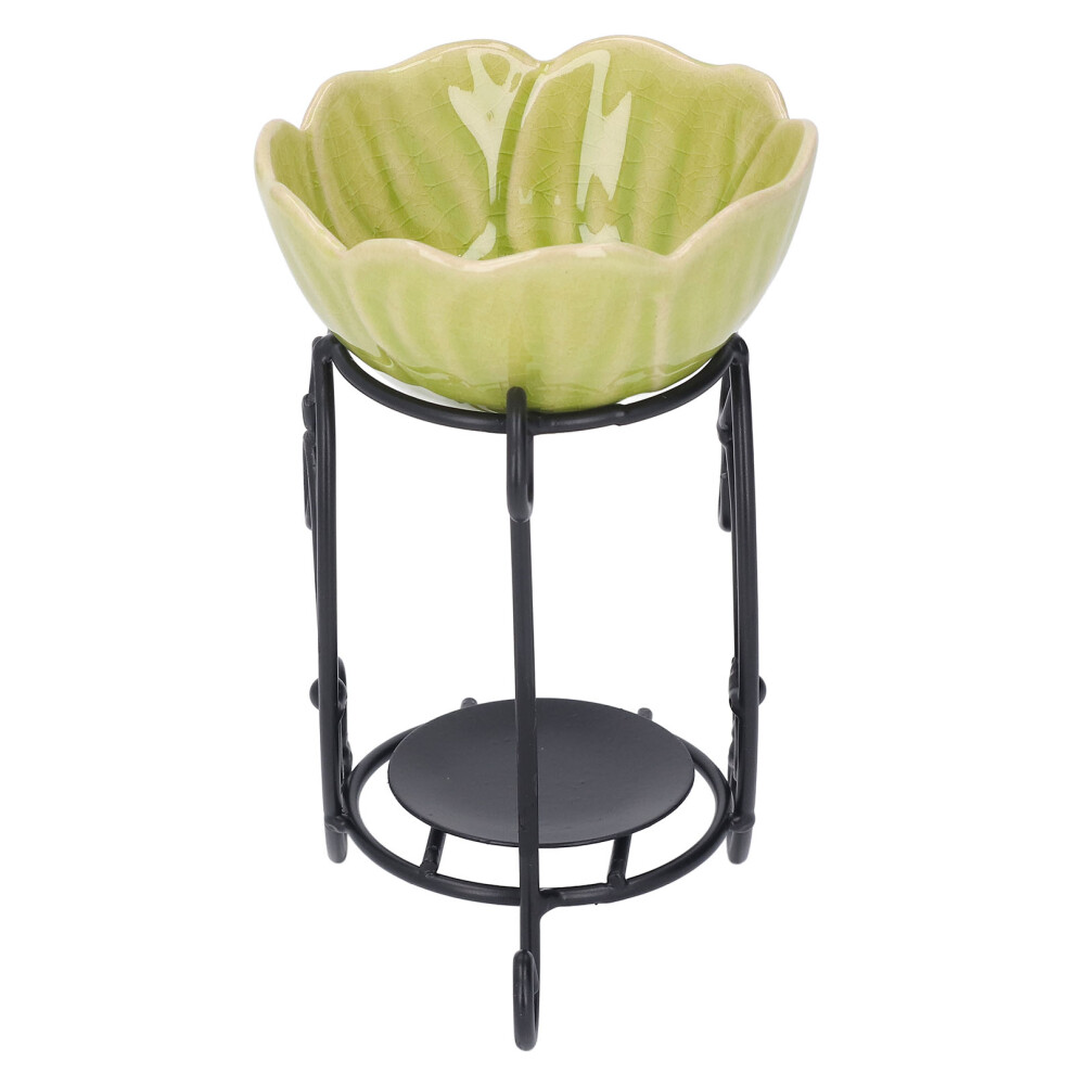 Ceramic & Metal Aromatherapy Burner Set â Stylish European Essential Oil Candle Holder