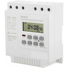 380V Smart Digital Trefaset Motor Timer Switch, TM-613 Mikrocomputer Styring Timer Relæ Automatisk Tænd/Sluk 24 Timer 7 Dage Programmerbar F