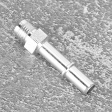 6AN Male to 3/8in Steel Fuel Fitting Adapter OEM 640940 Silver