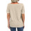 Women's basic short-sleeved V-neck deep-length-apricot XXL 3