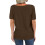 Women's basic short-sleeved V-neck deep-length-apricot XXL 4