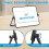 2X Tableau Blanc Effaçable à Sec avec Support, Tableau Blanc Effaçable avec Support, Tableau de Présentation Scolaire, Bureau Stable, Format A4 3