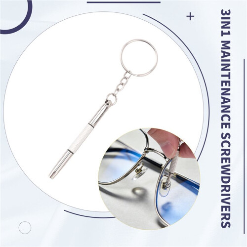 3-in-1 Eyeglass Sunglass Spectacle Frame Repair Kit Screwdriver Tool 2