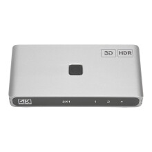 4K HDMI Splitter 1 in 2 Out, 60Hz Dual Display Switch Box with 18Gbps HDCP2.2 HDR for TV and Projector