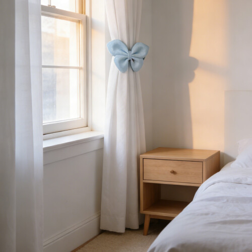 Curtain Tiebacks Decorative Window Curtain Holdback-White 2