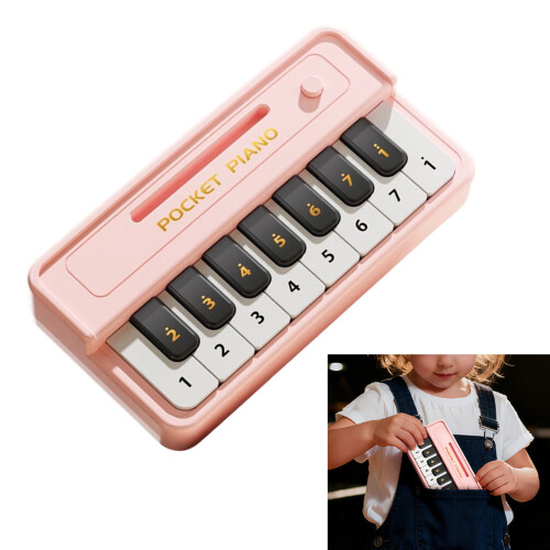 Musical Learning Toy Piano Portable Design Enhances-White 2