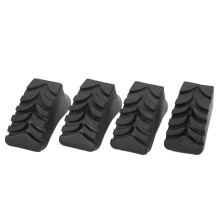 4 Pcs Rubber Trekking Pole Tips Black 12mm Protective Covers