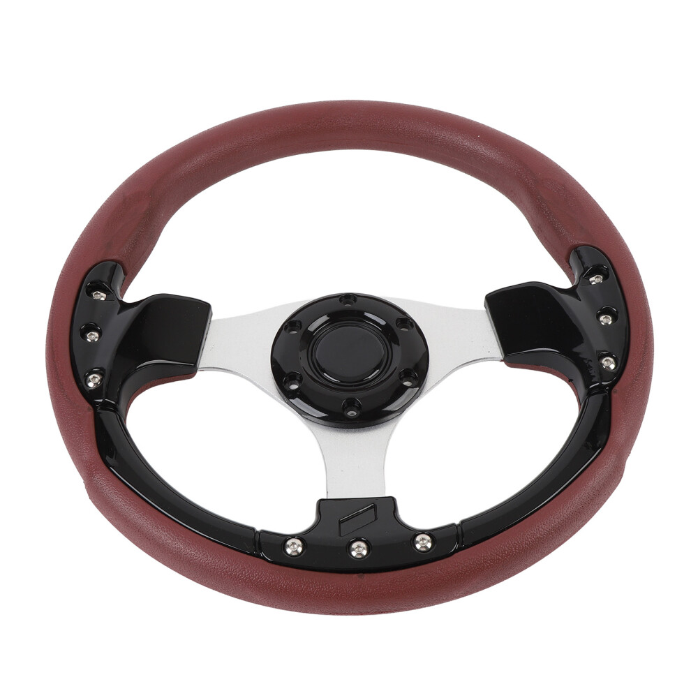 13In Universal Shockproof Racing Steering Wheel Pu Leather Sport Black 7691391298416