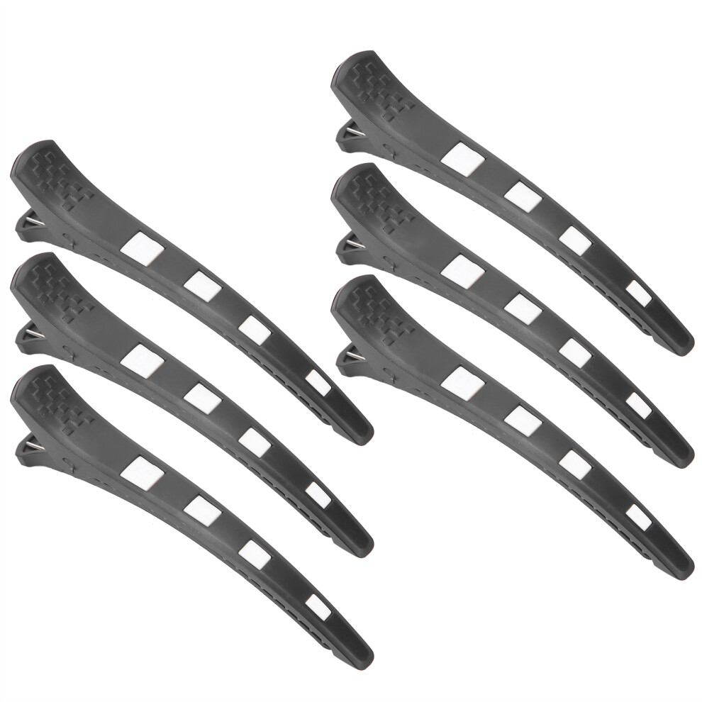 Unisex White Duckbill Hair Clips 6Pcs For Hair Sectioning Professional Salon Styling