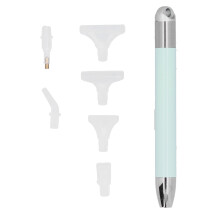 Diamond Painting boorpen met LED-verlichting, USB-oplaadfunctie, 2 helderheidsstanden, diamantpen met verwisselbare penpunten voor 5D