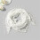 Polyester Lace Embroidered Triangular Scarf Shawl for-White 7
