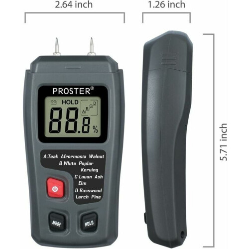 Sensitive Electrode Pins Moisture Meter, Auto Power Off Feature Compatible with Efficient Battery Usage 2
