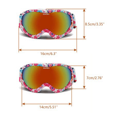 Kinder-Skihandschuhe Überbrille Doppelglas UV-Schutz für Jungen und Mädchen