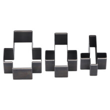 Lederhandwerk-Stanzset, 3-teilig, Kreuzform-Stanzwerkzeuge, 69 mm 61 mm 53 mm