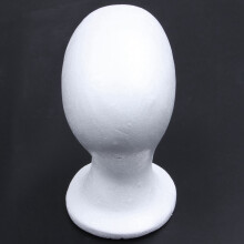 5X Support de PréSentoir de Perruque de Chapeau de ModèLe de TêTe de Mannequin de Mousse Femelle Blanc