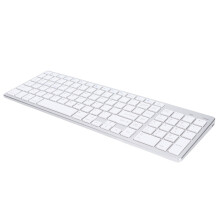 Wireless Mini Silver 102-Key Bluetooth Keyboard for iOS Android Windows