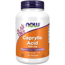 NOW Caprylic Acid 600mg Softgels  Gut Health