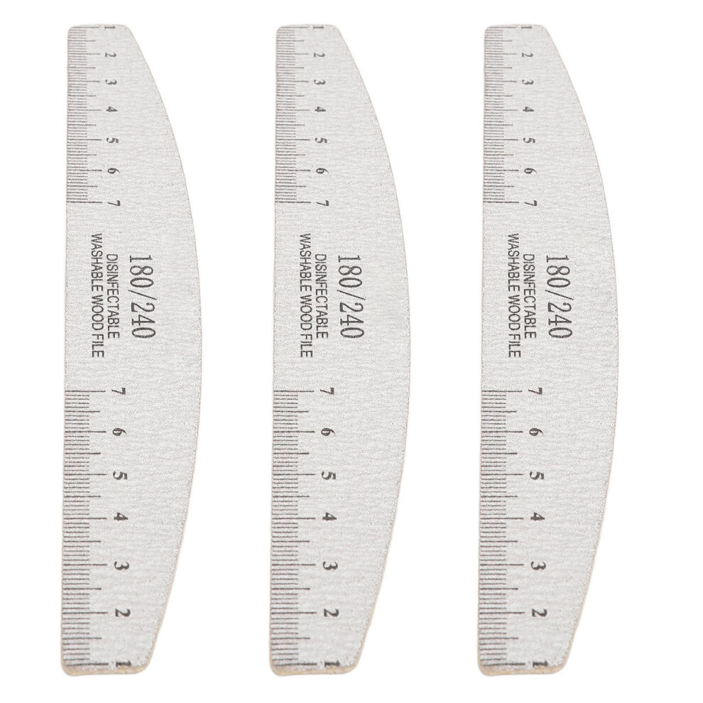 50Pcs Nail Files 180/240 Grit Washable Nail Art Tools for Home Salon