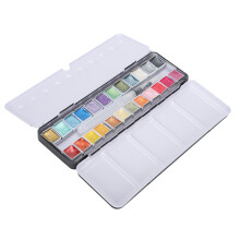 Pearly Lustre 24-Farben-Wasserfarben-Set Eisen-Schwarz