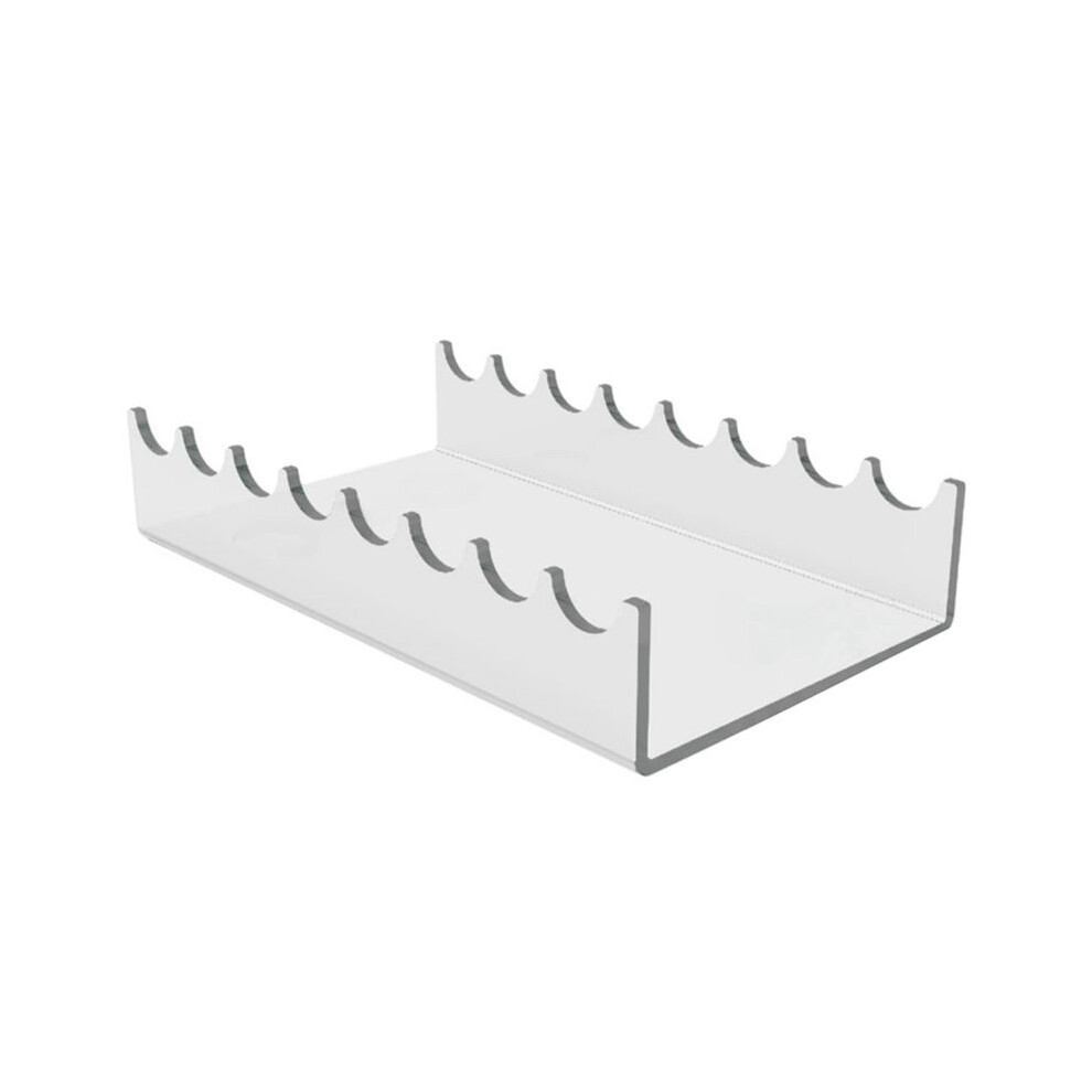 Tlily Double Ended Acrylic Makeup Beauty Brush Organizer Holder 8 Slots Cosmetic Storage (Clear) 1Pack