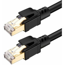 Ethernetový kabel Cat 8 pro hraní her, vysokorychlostní přenos dat 40 Gbps stíněný kroucený pár plochý design robustní PVC kryt pr