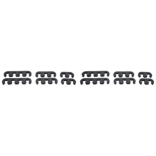 12X Universal 7mm 8mm for  Wire Separator Divider Ignition Lead Wire Divider Separator Clip Black