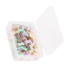 100pcs Stainless Steel & Plastic Butterfly Bow Tie Sewing Pins Flat Head for Sewing & Decor