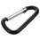 20 Pcs Noir D Forme Alliage D'Aluminium Clip A Fixer Porte-Cles Crochet Moraillon 4