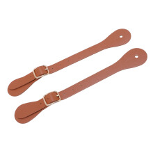 Synthetic Leather Spur Holders Brown 22cm Adjustable Western Cowboy Straps