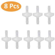 40 Pcs 1/4Inch Check Valve 6mm PVDF One Way Valve Inline Check Valve Non Return Check Valve for Fuel Gas Liquid Air