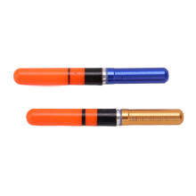 2 Pcs LED Night Fishing Bobbers Bright Plastic Floats with 18mAh CR322 Batteries