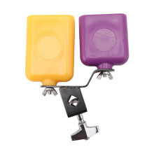 Double Sambago Bell Latin Music Yellow Cowbell High Low Sound Knocker Drum Percussion Instrument Part Accessories