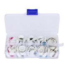 Kunststoff-Puppenaugen 16 mm Halbrund bunt DIY-Bastelmaterial-Set 60 Stück