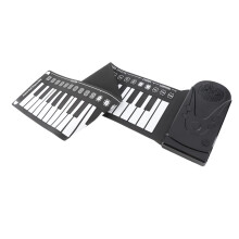 Roll-Up Keyboard Piano mit 49 Tasten schwarz tragbar
