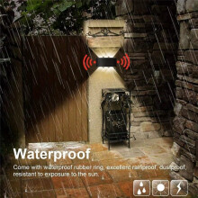 LED Wall Light Motion Sensor AC85-265V 8W Waterproof IP66 Indoor and Outdoor Garden Wall Lights
